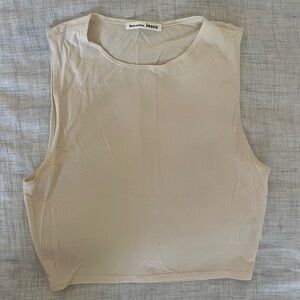 Reformation Cream Sleeveless Top